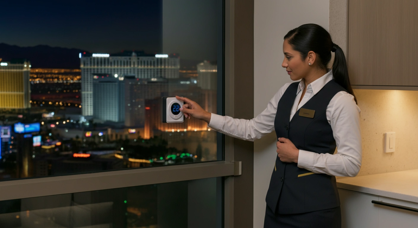 Checking a Las Vegas vacation rental between guests